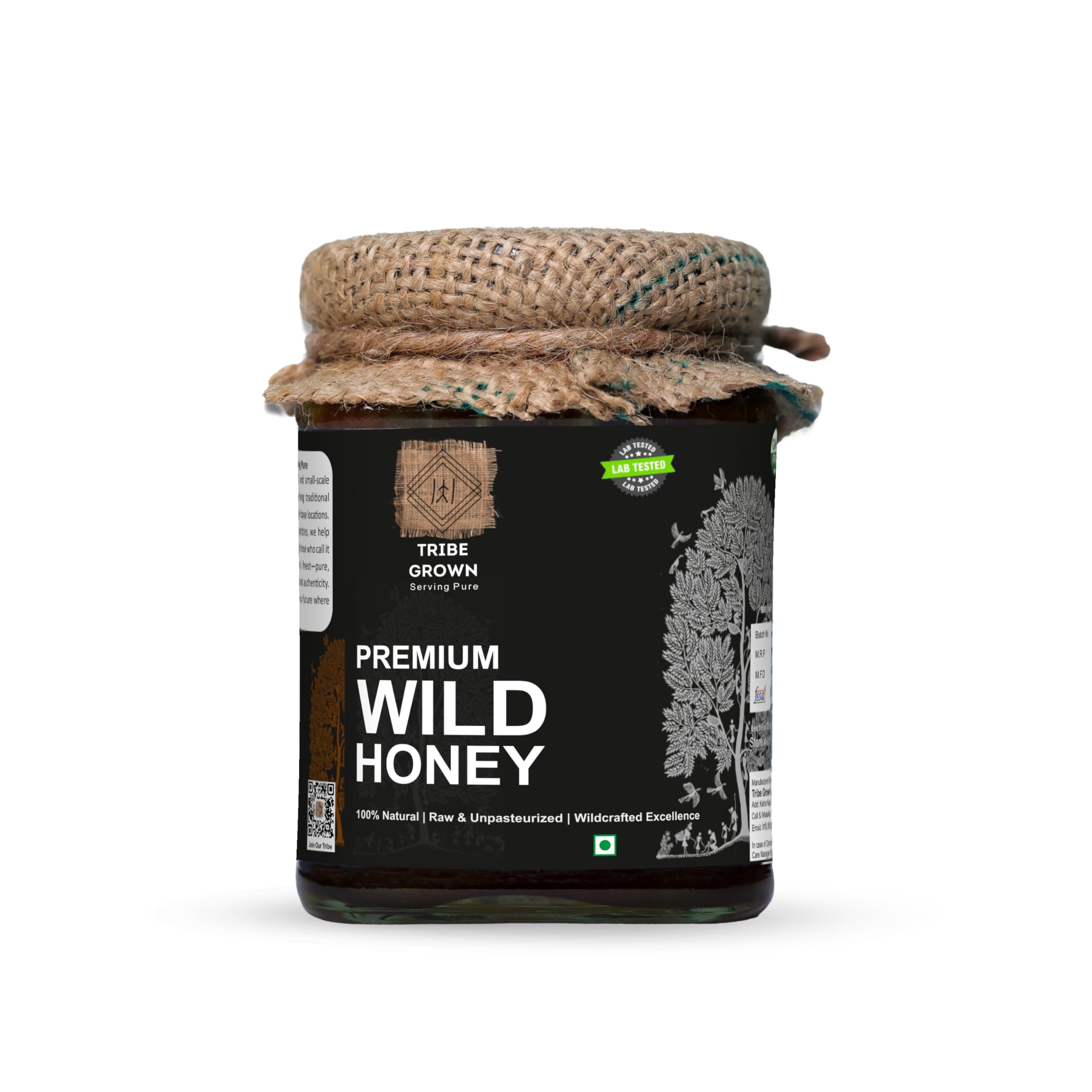 TRIBE GROWN Premium Wild Honey-300 gm | Diverse Forest Nectar | 100% Pure, Lab-Tested | Raw, Unfiltered, Unheated | High in Antioxidants | No Preservatives | Non-GMO | Energy Booster-image-3