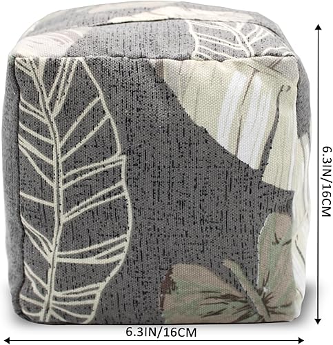 Vista 128 de Tope de puerta decorativo con peso, tope de puerta de tela con asa, cubo cuadrado resistente, protectores de pared para el hogar, oficina, A