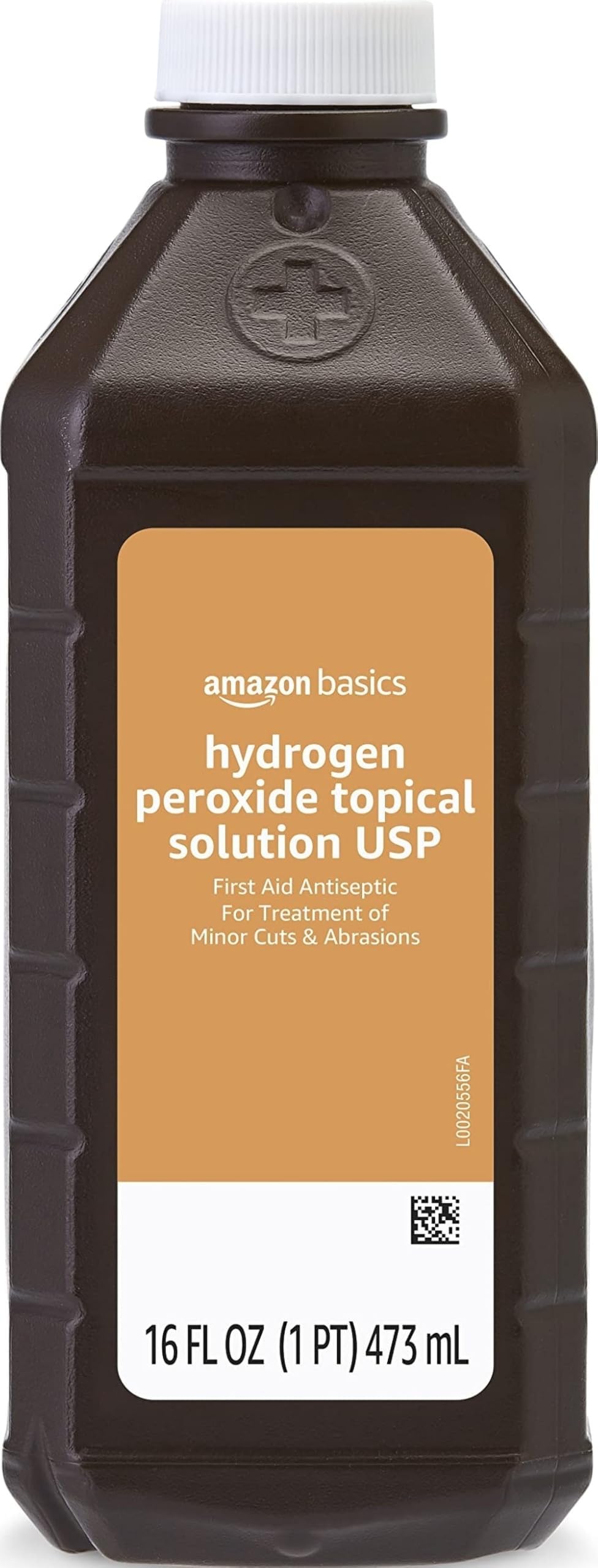 Amazon Basics Hydrogen Peroxide Topical Solution USP, First Aid Antiseptic for Cuts, Scrapes and Infection Protection, 16 fl oz, Pack of 1 (Previously Solimo)