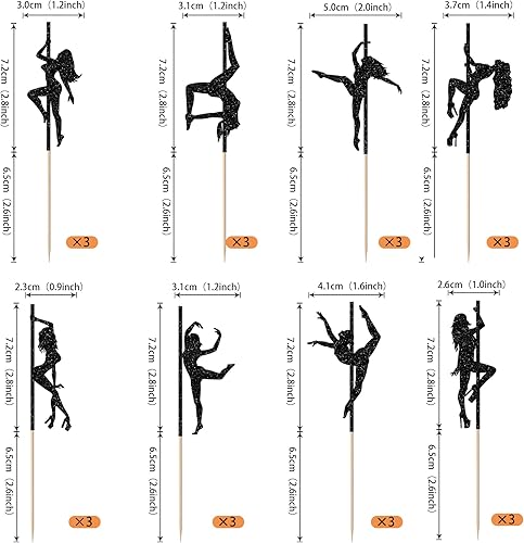 Miniatura 9 de Rsstarxi Paquete de 24 adornos para cupcakes de despedida de soltera con purpurina dorada para despedidas de soltero, para boda, compromiso,