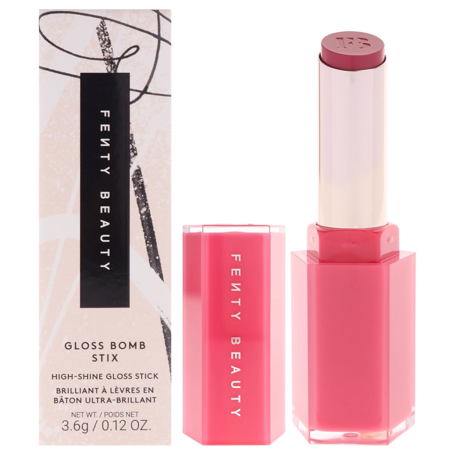 Gloss Bomb Stix High Shine Gloss - 05 High Biscus by Fenty Beauty for Women - 0.12 oz Lipstick | MOISTURIZING
