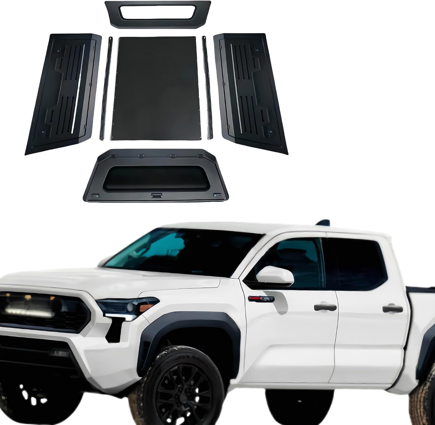4x4 Truck Canopy Hardtop Canopy Compatible for Toyota Tacoma TRD Pro 2024 Double Cab Steel Canopy Pickup Truck