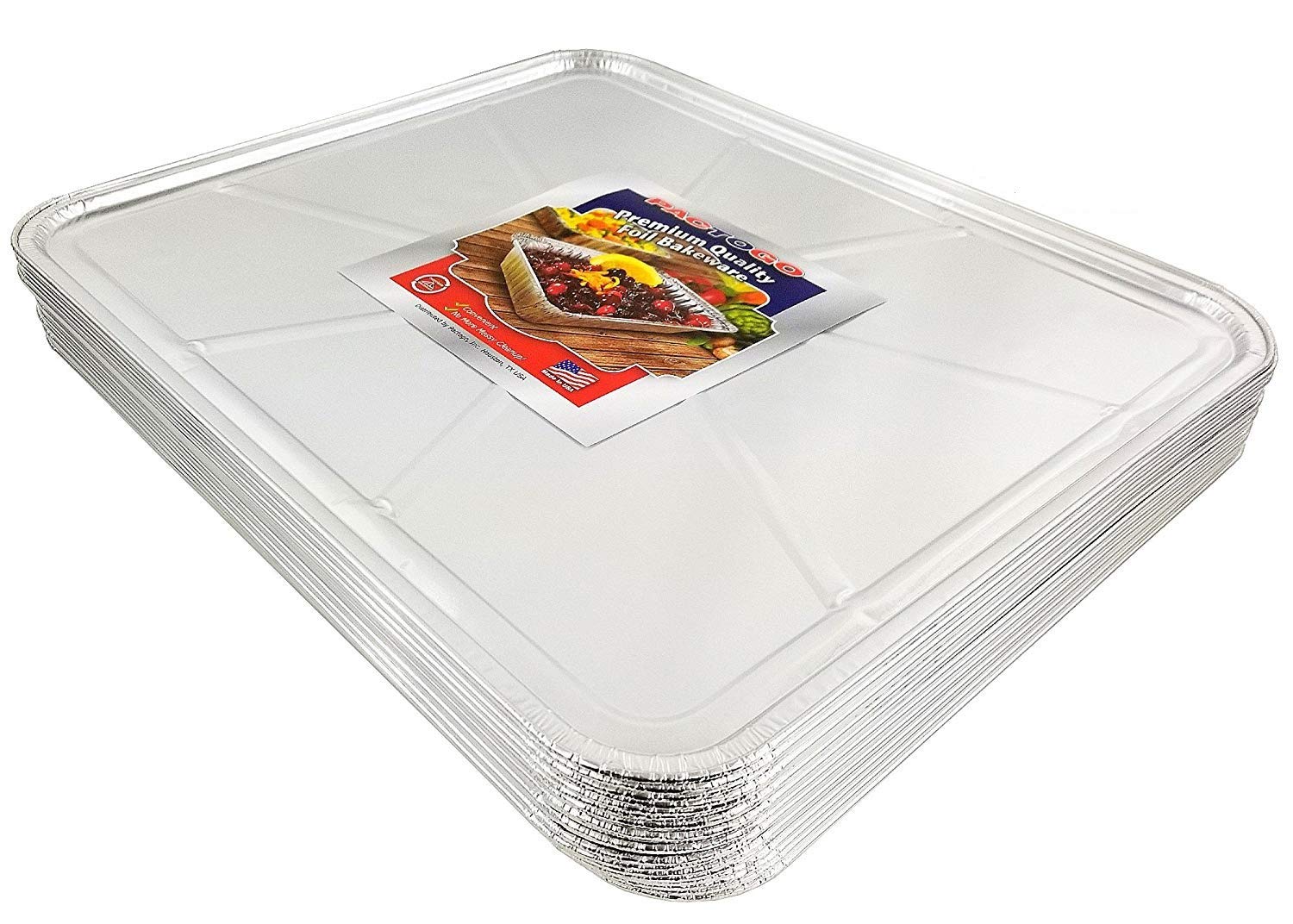 Pactogo Einweg-Backofeneinlagen, Aluminiumfolie, 47 x 39,4 cm, 20 Stück