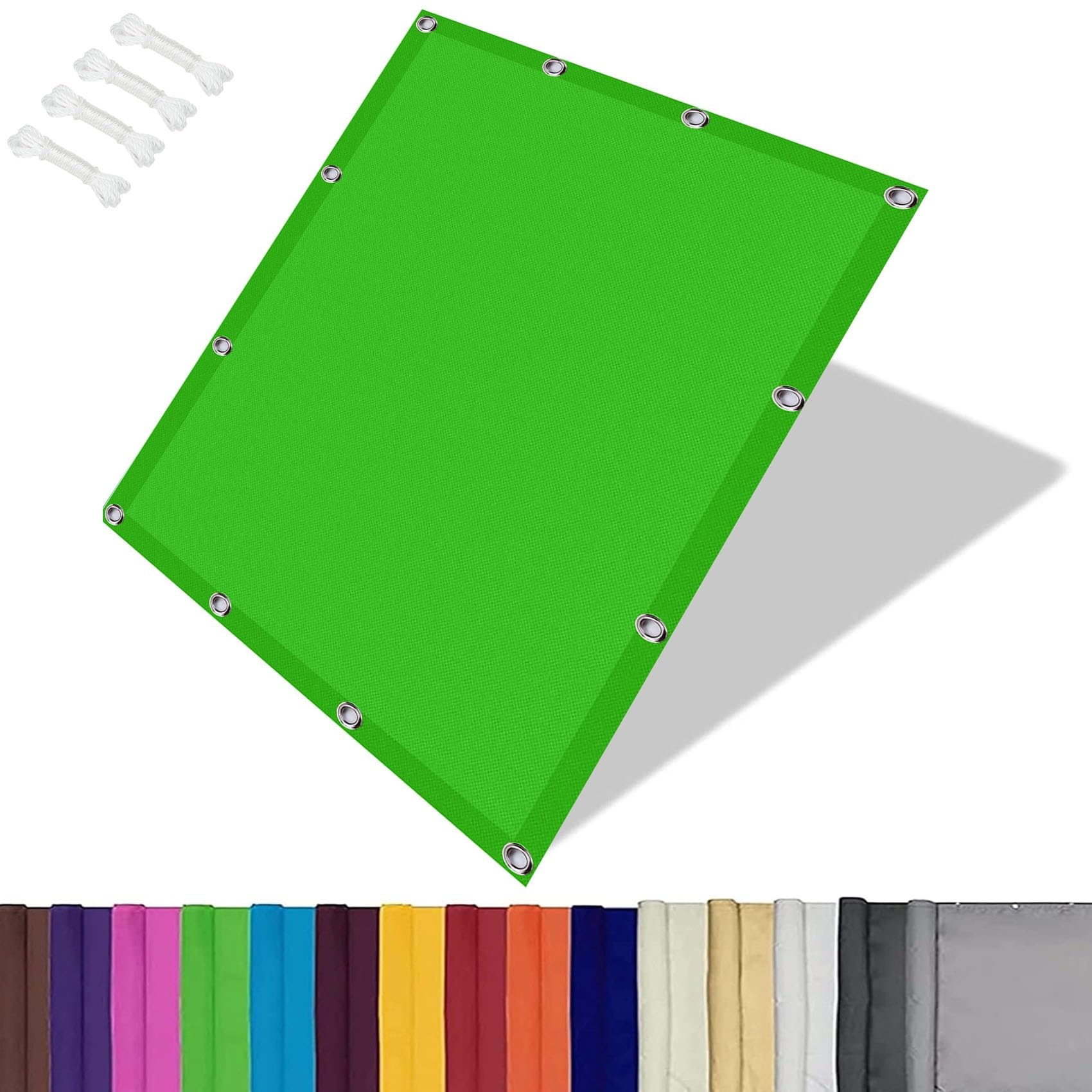 Voile d'ombrage imperméable contre les UV bâche de terrasse rectangulaire vert