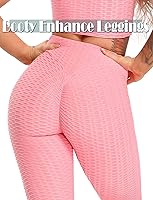 Vista 23 de SEASUM - Pantalones de yoga de cintura alta para mujer, con control de abdomen y realce de glúteos, leggings favorecedores para entrenar y correr