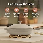 Our Place Always Pan 2.0 – 27cm (2.5L) Nonstick, Toxin-Free Ceramic Cookware | Patented 10-in-1 Aluminum Frying & Sauté Pan | Safe for Oven, Induction & All Cooktops up to 232°C | Steam