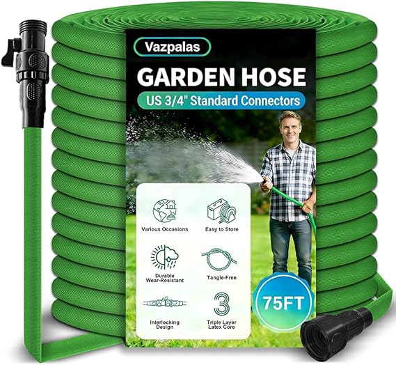 Vazpalas Lightweight Pliable 75ft Garden Hose