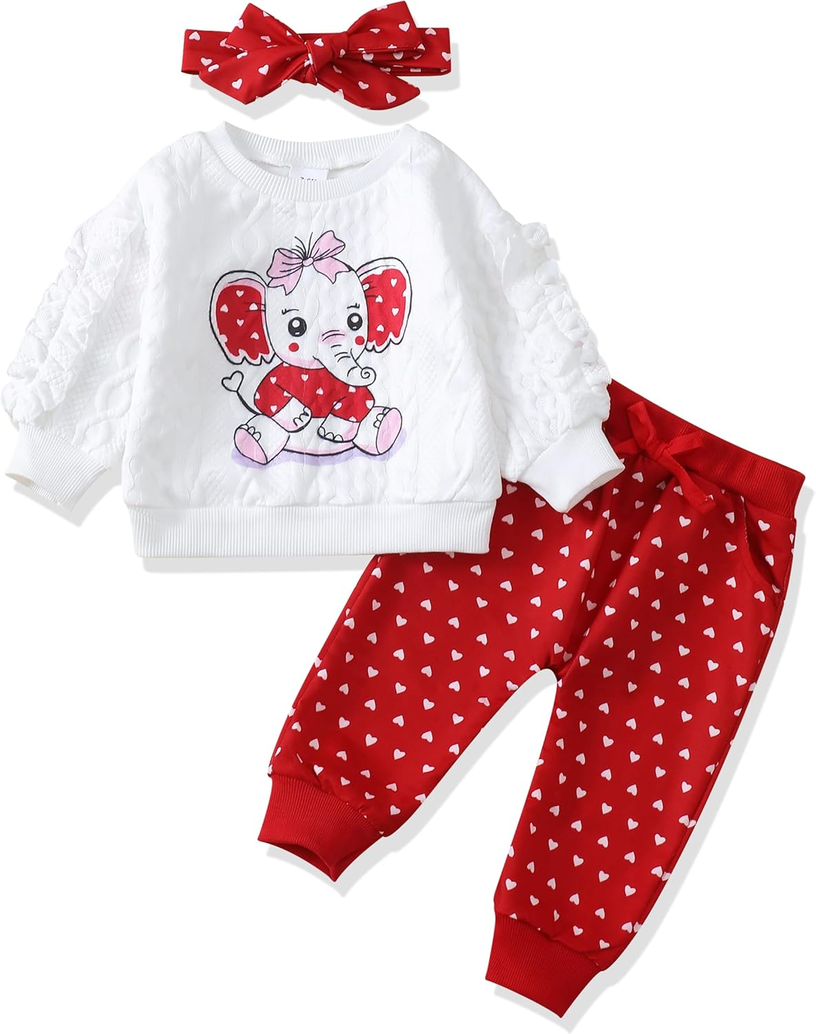 Renotemy Newborn Infant Baby Girl Clothes Outfits Fall Winter Long Sleeve Sweatshirts Pants Cute Baby Girl Outfits Set