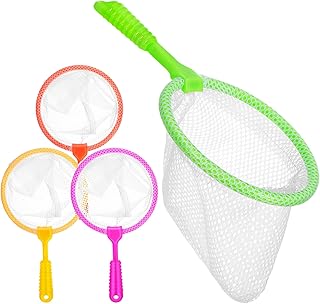4pcs Toy Fishing Nets for Kids, Small Butterfly Nets Insect Catching Nets for Kids Fishing Toys Bath Toys Outdoor Fun