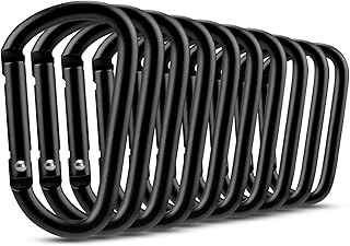 Booms Fishing CC2 カラビナ 大型 アルミ合金 軽量 おしゃれ 錆びない アウトドア キャンプ 釣り ガイロープ カラビナ 黒