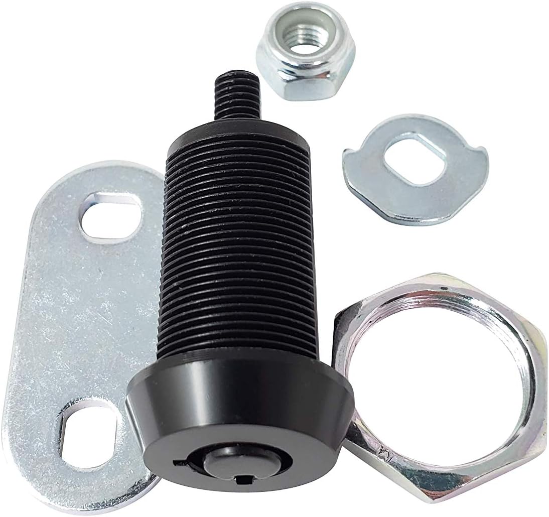 Admiral Locks 1-1/8" Tubular Cam Lock, Keyed Alike Removable Key RV Compartment Storage Lock Cabinet Locks (1-1/8 Inch 90°, Black Pack of. 10)