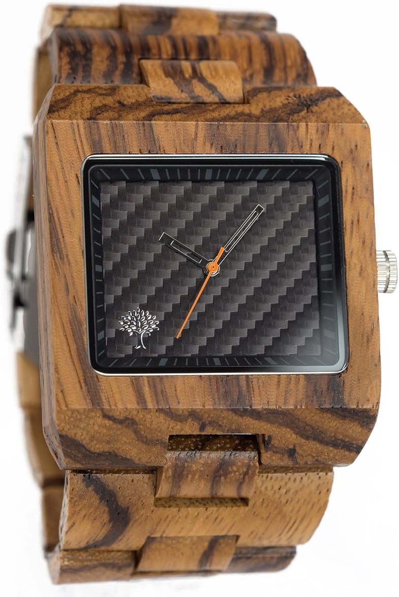 Wood Watch Glenwood Zebrawood Wooden Watch