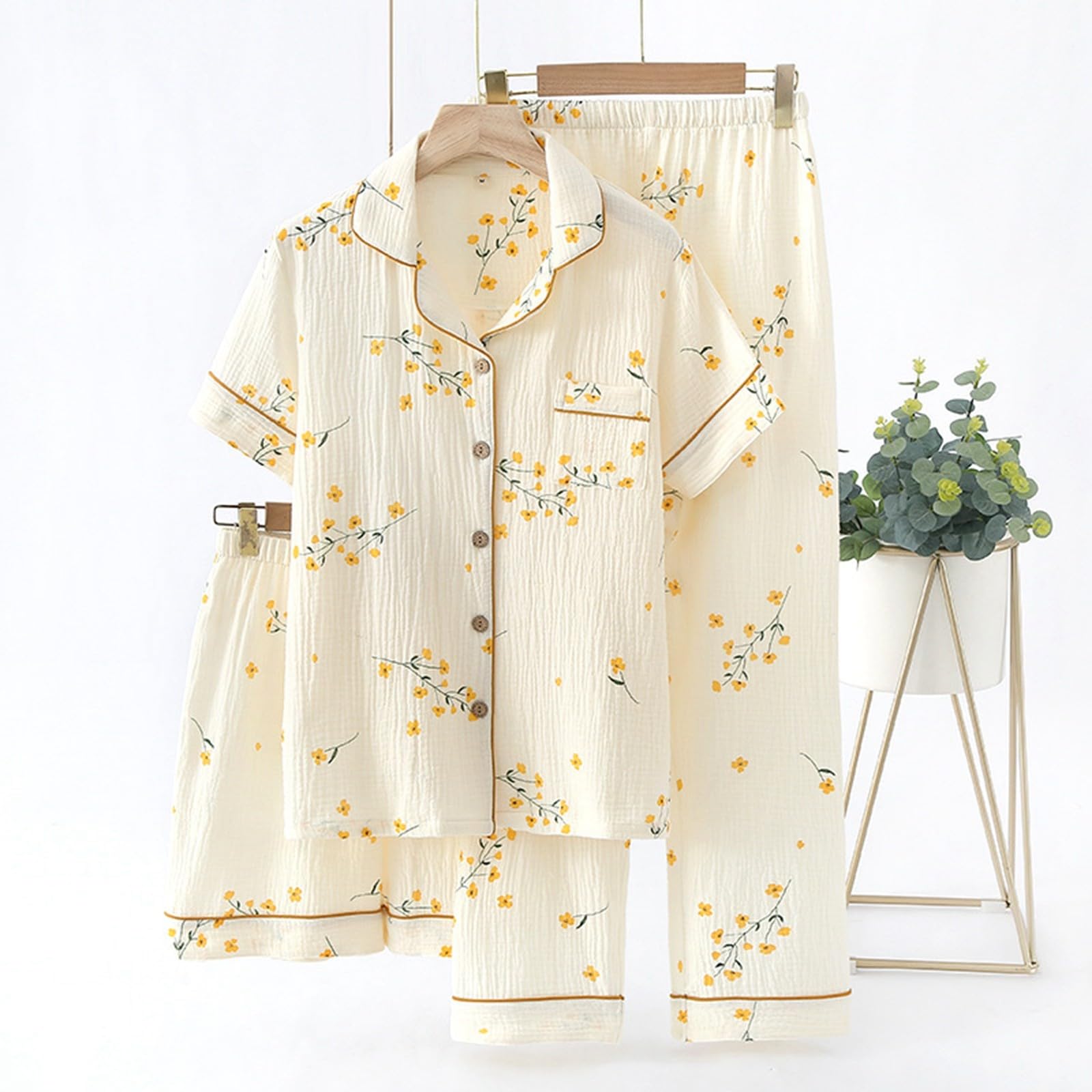 Nachthemd Damen Schlafshirt Sexy Kurzarm Kurz Printed Bequem Kurzarm Sleepshirt Nachtkleid Nightgown
