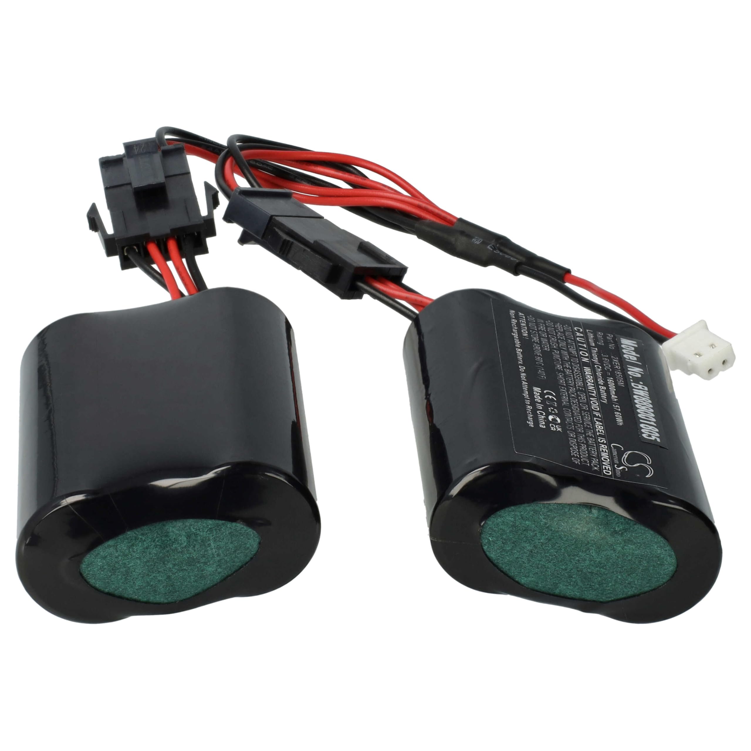 vhbw Pile Remplacement pour Visonic 2XER18505m, 103-304742 pour système d'alarme, sirène extérieure Radio (16000mAh, 3,6V, Li-SOCl2)