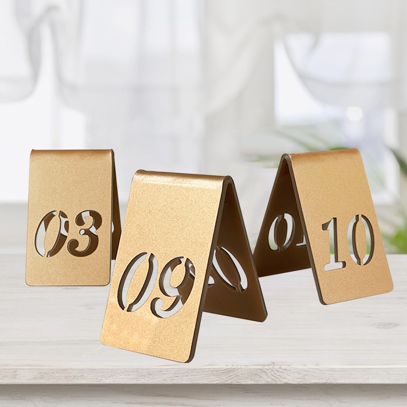 GTHTUHFD Table Numbers 10Pcs Acrylic Double Side Numbered Table Tents Restaurant Wtable Number Table Tent Numbers Cards Signs/41 To 50/D-5Cm,41 to 50-D-4Cm