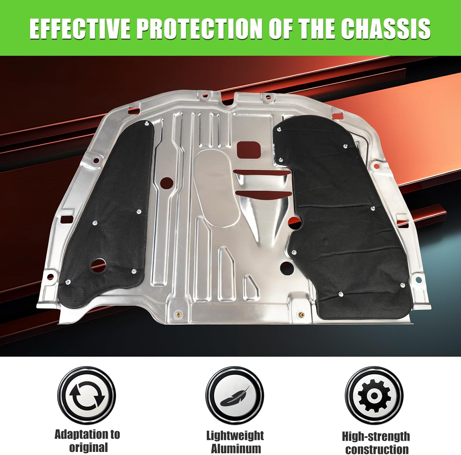 Engine Splash Guard Compatible with Honda Civic 2016-2021 Underbody Shield Plate Replacement for 74110-TBA-A00 90674-TY2-A01