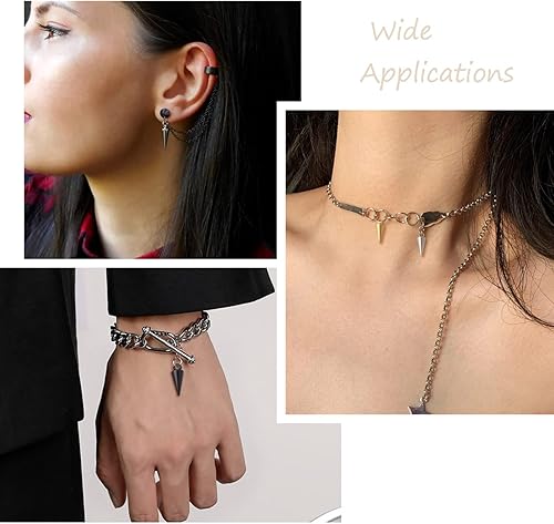 Miniatura 4 de 150 dijes de cuentas con forma de espiga, estilo tibetano, forma de cono de bala larga, para manualidades, collares, aretes, joyería