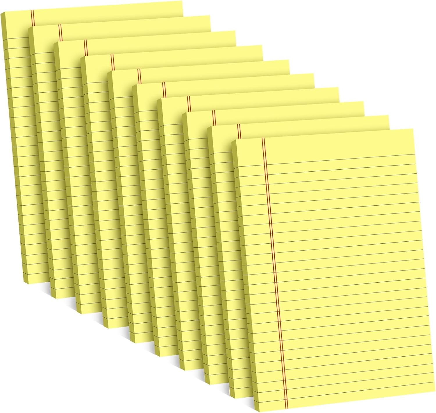 10 Pack Small Legal Pads 5x8 Yellow Note Pads Small Tablets Paper 5x8 Pads of Paper