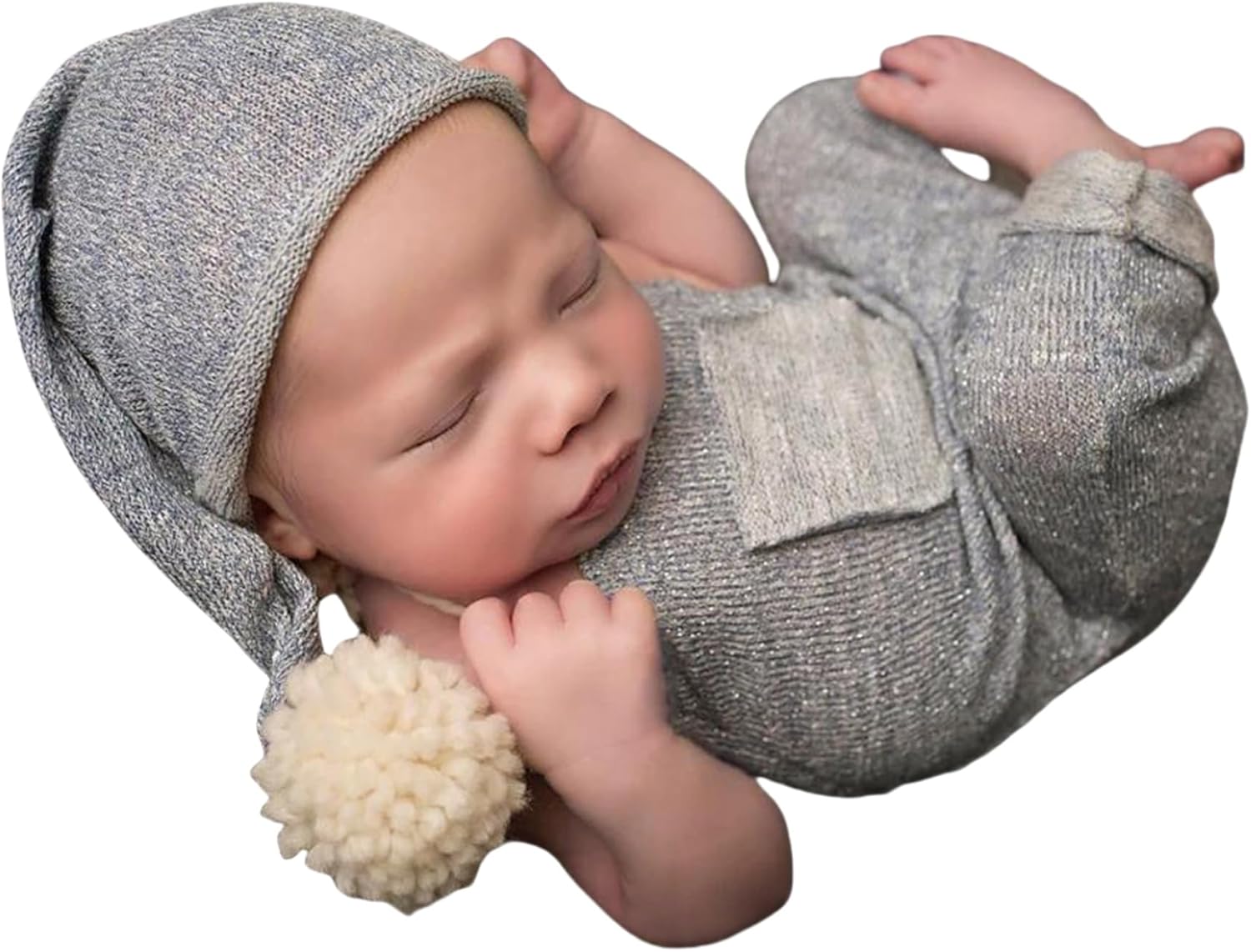 Vemonllas新生児写真撮影小道具 男の子 ファブリック 星 スリーピーハット ボンネット&amp;パンツ ベビー写真小道具 衣