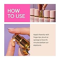 Vista 5 de Winky Lux Crema hidratante teñida de té blanco SPF 30 – Cobertura edificable con SPF facial, protector solar ligero para cara, acabado naturalmente