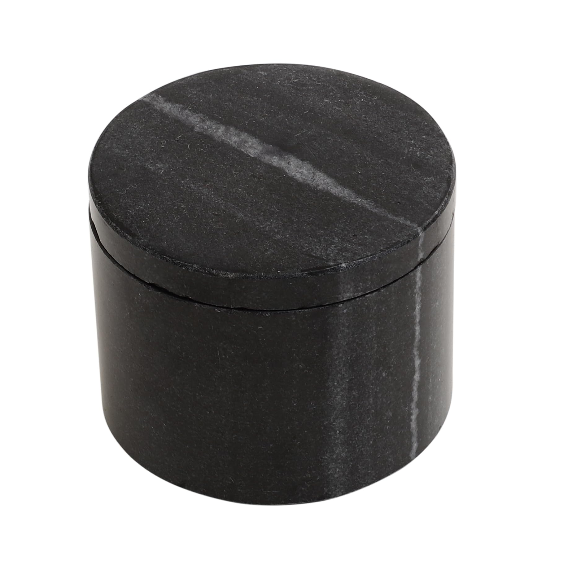 NikkisPride MArble Unique Salt and Pepper Cellar Box Marble Covered with Marble lid, Stone Spice Box (Black) 4