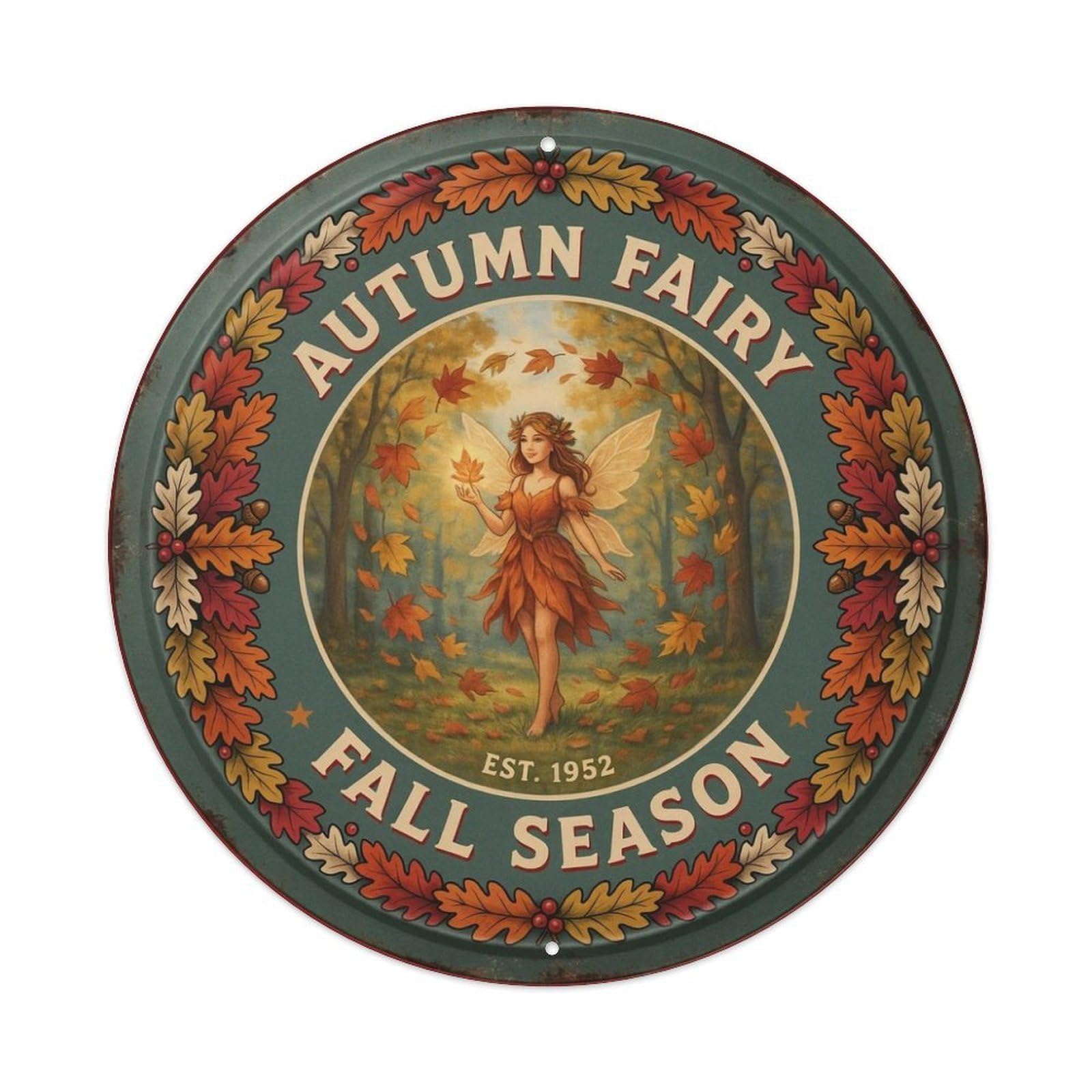 Rose Garden Fairy Princess Metal Tin Sign Plaque