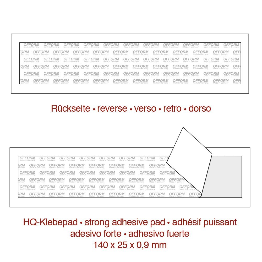 OFFORM DESIGN Plaque de Porte - Attention au Chien | Signalétique en Acier INOX brossé 160 x 40 mm No.27249