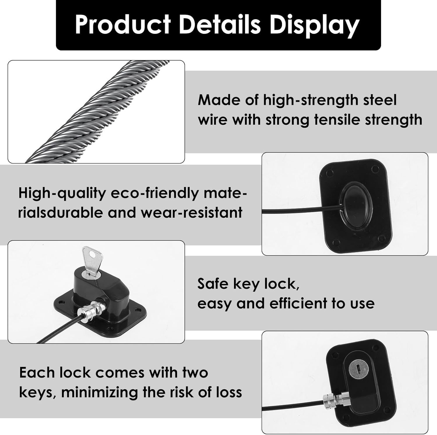 10/6Pcs Freezer Lock Child Proof Refrigerator Lock with Key Self Adhesive Fridge Lock Combo Child Safe Freezer Door Lock Refrigerator Lock for Cabinets Drawers Ovens Washing Machines US(black)