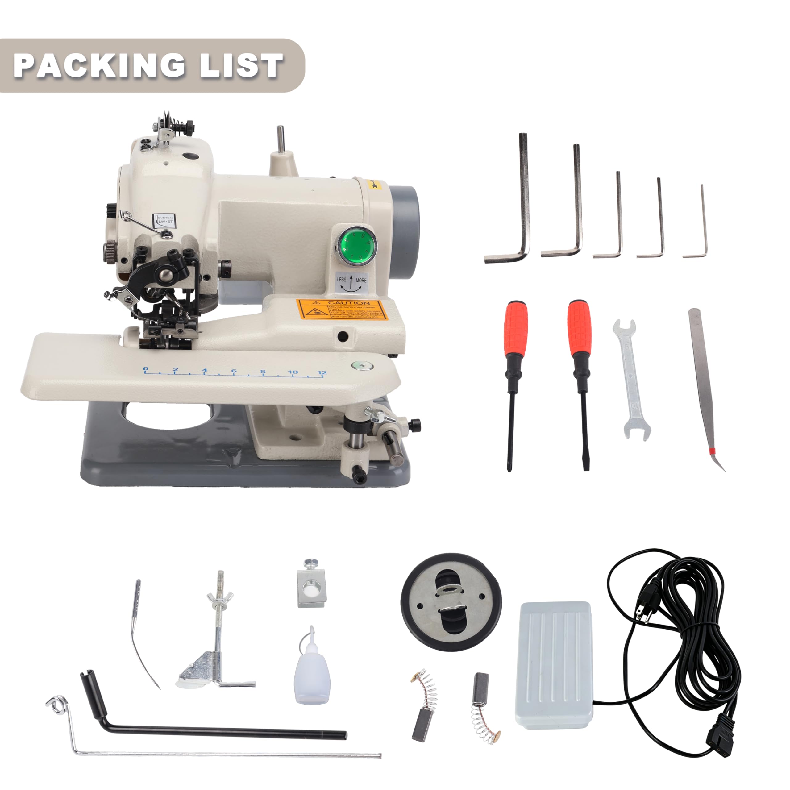 Macchina da cucire portatile da 110 V, 1200 SPM ad alta velocità, cuciture invisibili e punti a catena per orlo cieco, per modifiche e orli, ideale per sarti professionisti e cucito a casa