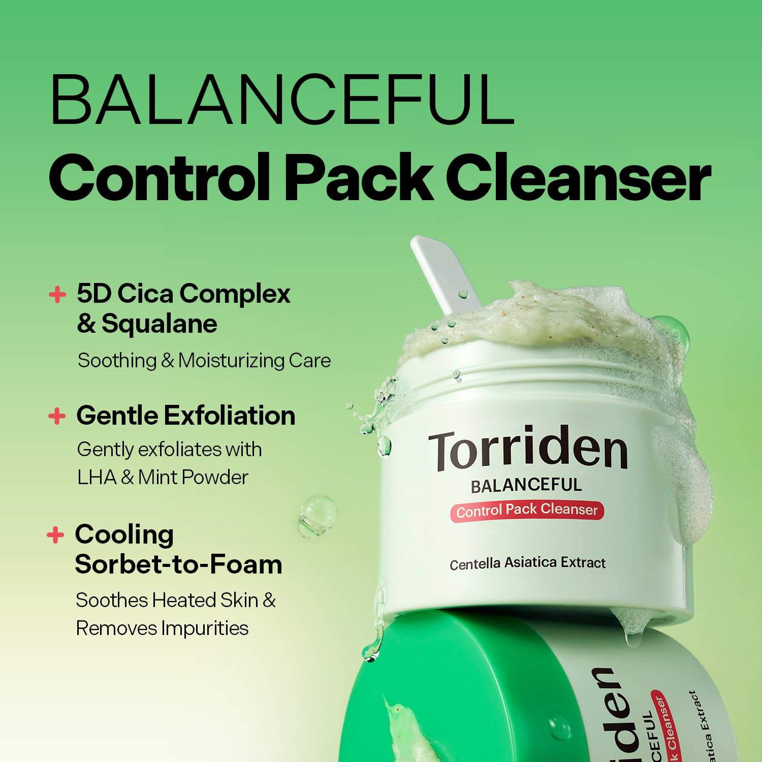 Torriden BALANCEFUL Control Pack Cleanser 120g (4.23 oz.) | 2-in-1 Face Wash & Wash-Off Mask | Gentle Exfoliating Pack Cleanser for Sensitive Skin | 5D Cica Complex, LHA, Squalane | Korean Skin Care