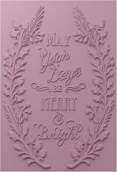 Sizzix 3-D Textured Impressions Embossing Folder Merry & Bright by Jen Long