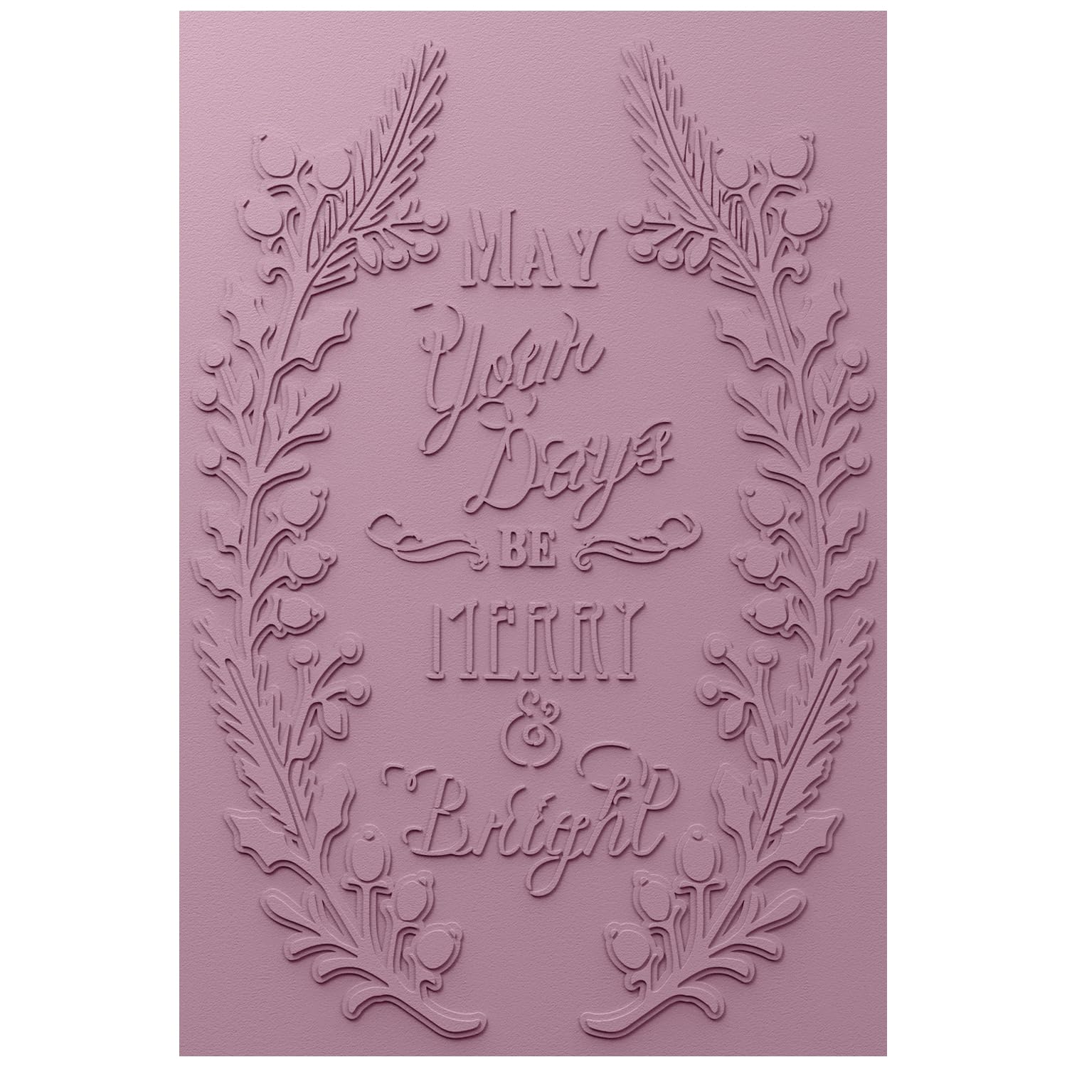 Sizzix 3-D Textured Impressions Embossing Folder Merry & Bright by Jen Long