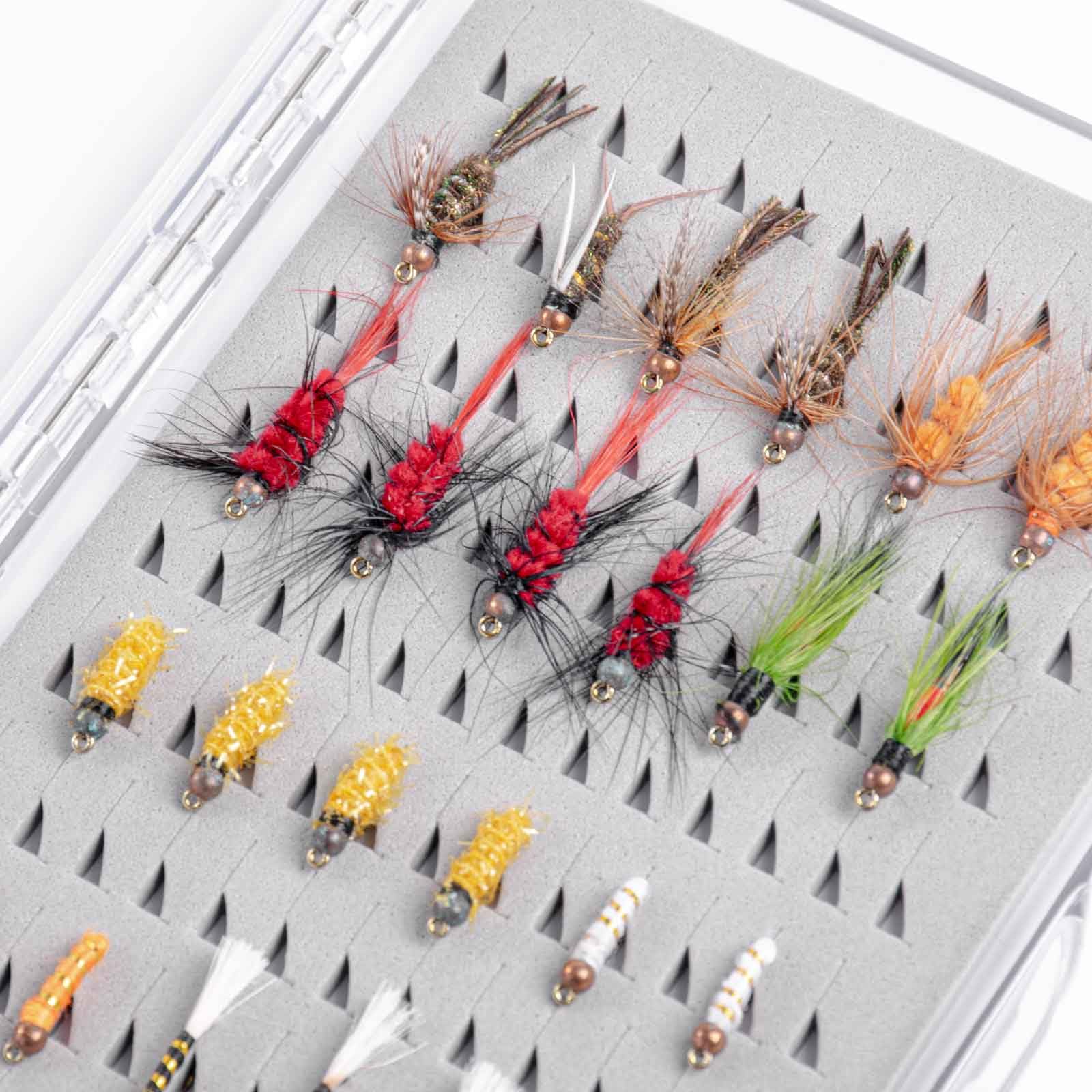 Snapklik.com : Fly Fishing Box Plastic Pocket Thin Fly Boxes Clear Lid ...