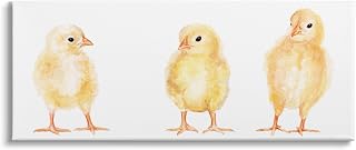 Stupell Industries Baby Chick Trio Watercolor Portrait Kids' Wild Animals, Design by Fox Hollow Studios