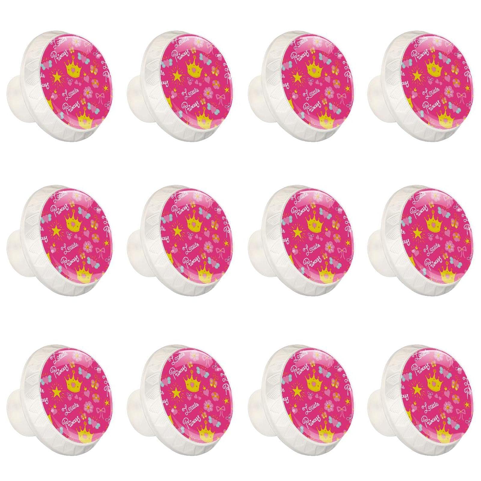 Boutons d'armoires ronds roses poignée décorative commode et placard 12 pièces