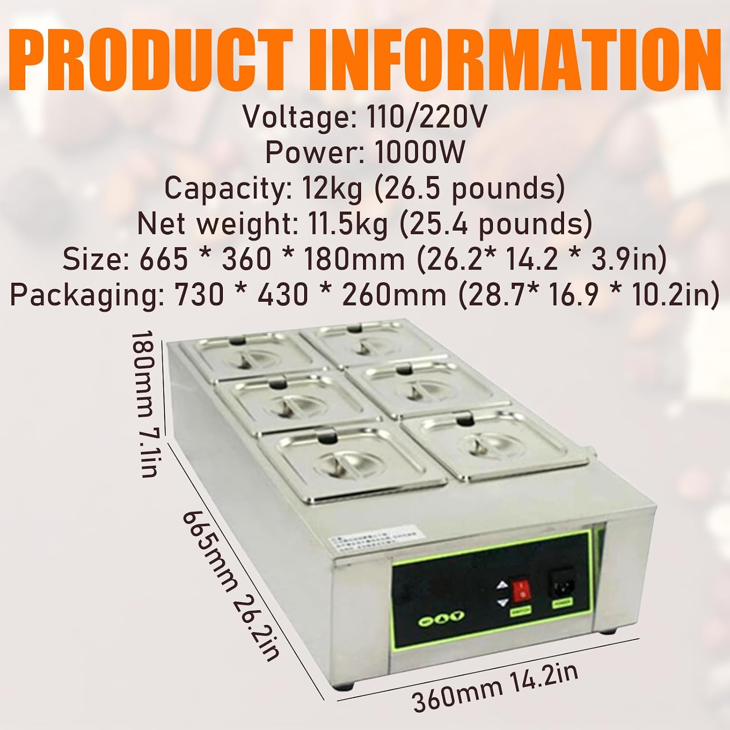 Commercial Electric Stainless Steel Chocolate Tempering Machine, High - Performance Precise TEMP Control, Suitable for Candy Making, Bakery Use, Popular among Chocolate Enthusiasts 6 Tanks image 2