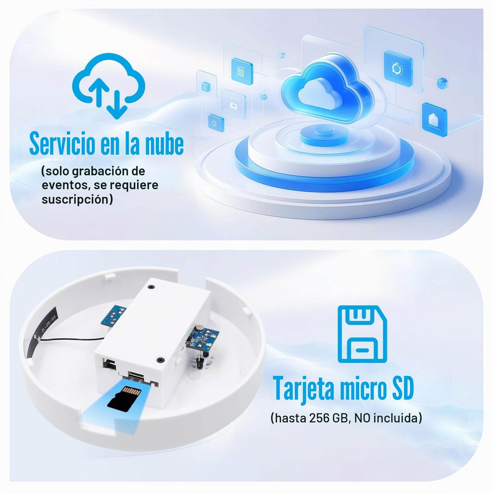 Cámara Oculta WiFi, MiniCámara Espía Inalámbrica Detector de Humo