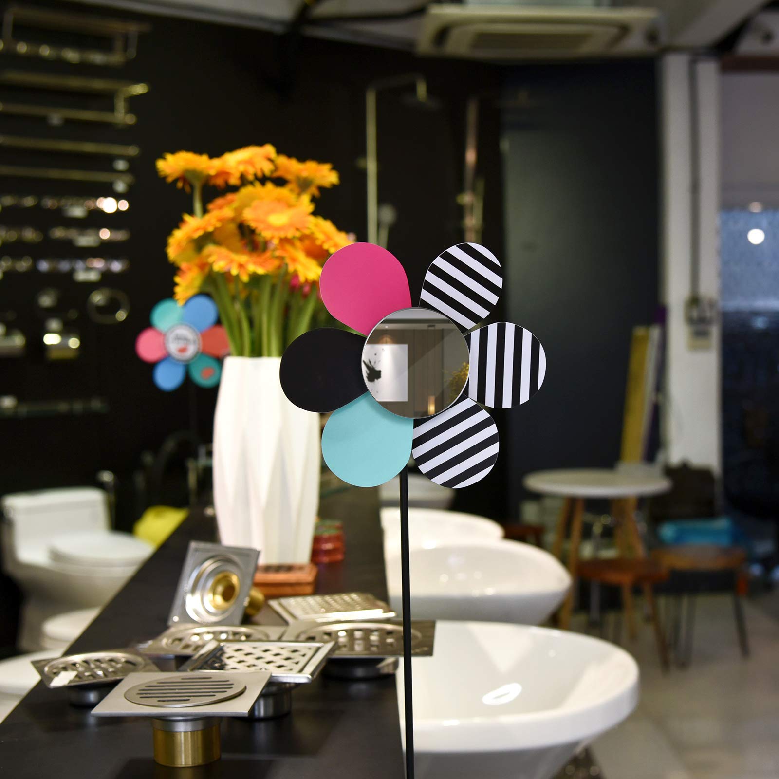 25 Pieces Mini Size Circular Mirror Adhesive Small Round Mirror Craft