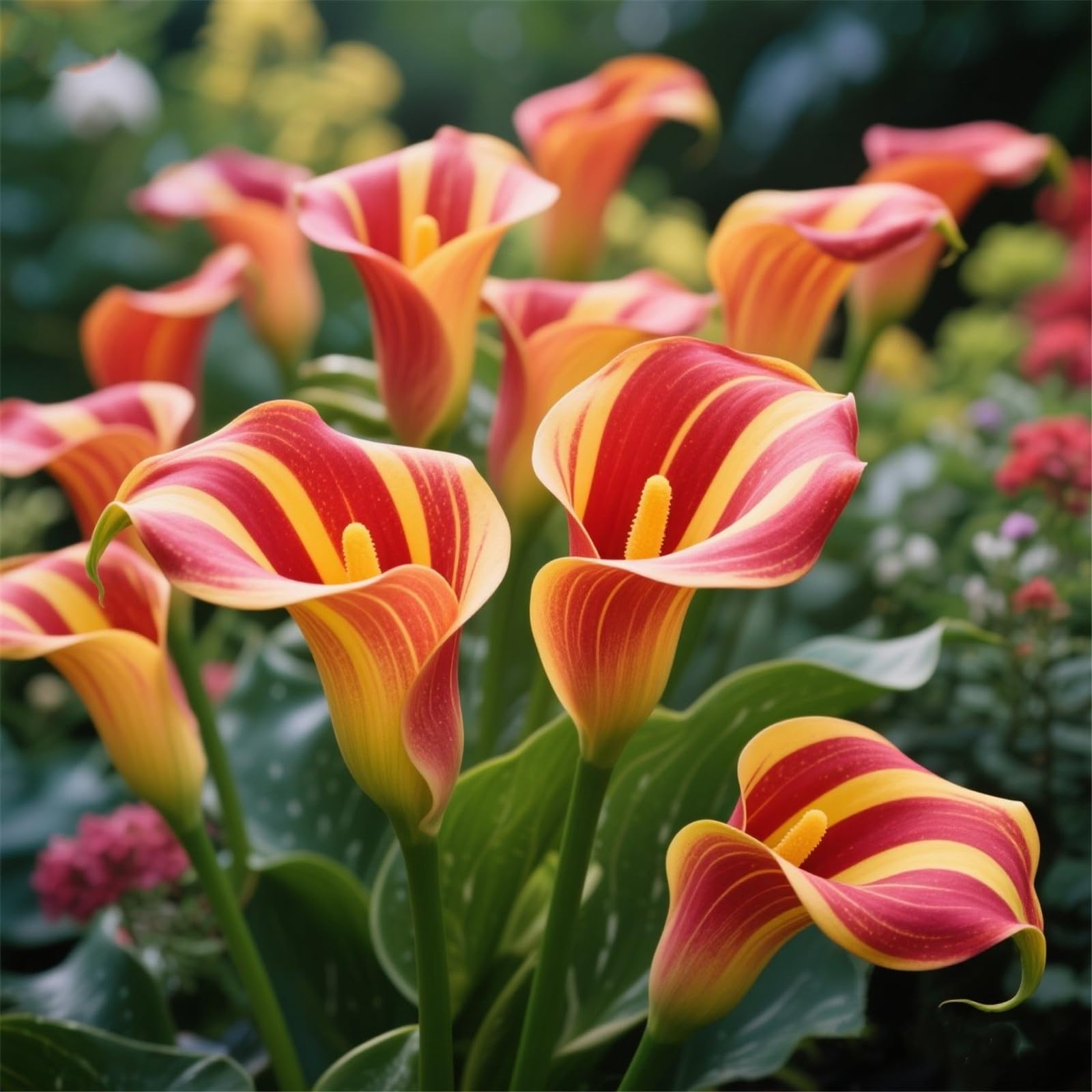 Perennial/Calla Lily Bulbs for Planting Now UK,Quality Display,Available in a Variety of Colors,Ready to Plant-8bulbs-B