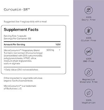 Quality of Life Curcumin-SR - Healthy Aging, Inflammation Support - 60 Vegicaps