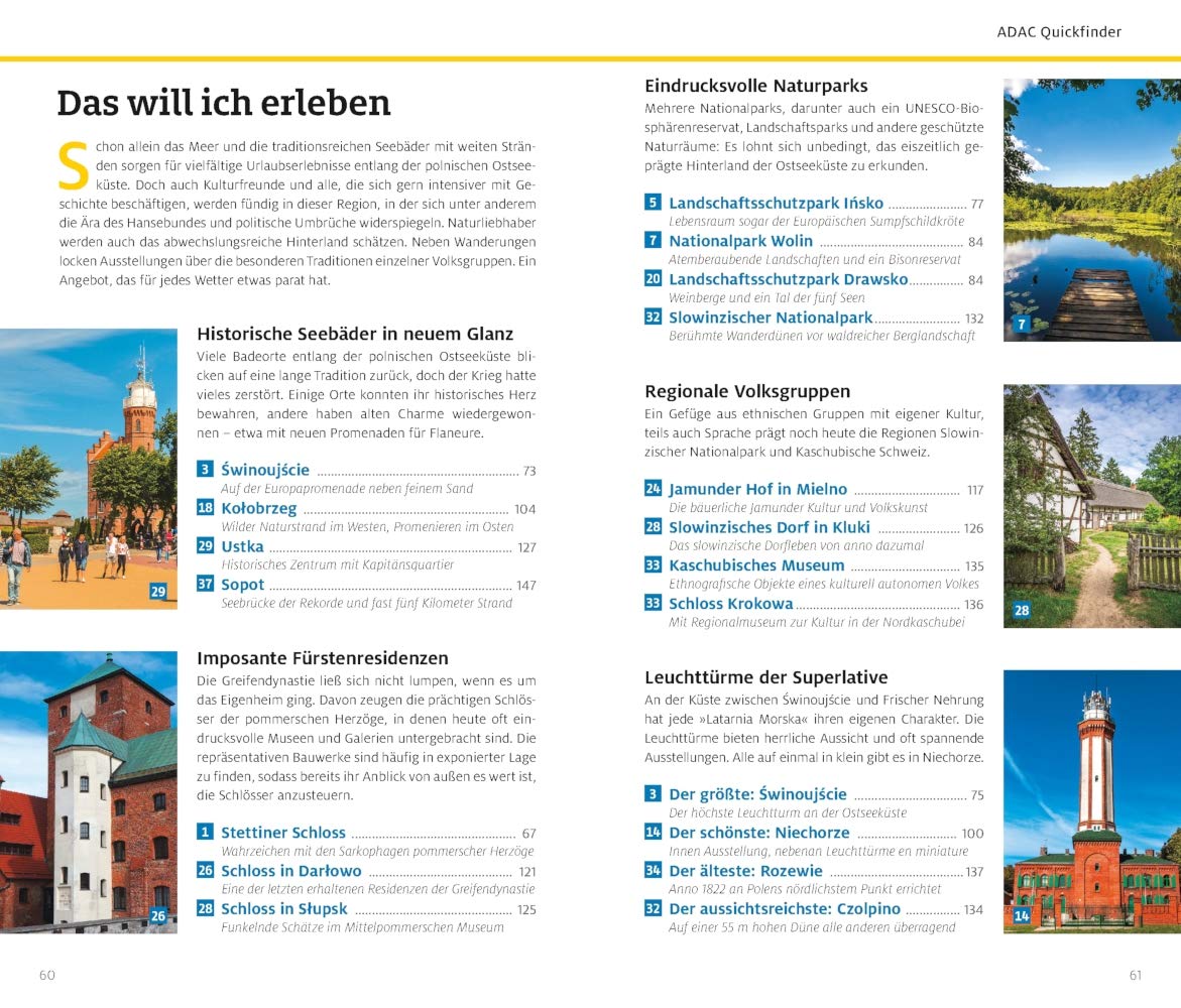 ADAC Reiseführer plus Polnische Ostseeküste: Mit Maxi-Faltkarte und praktischer Spiralbindung