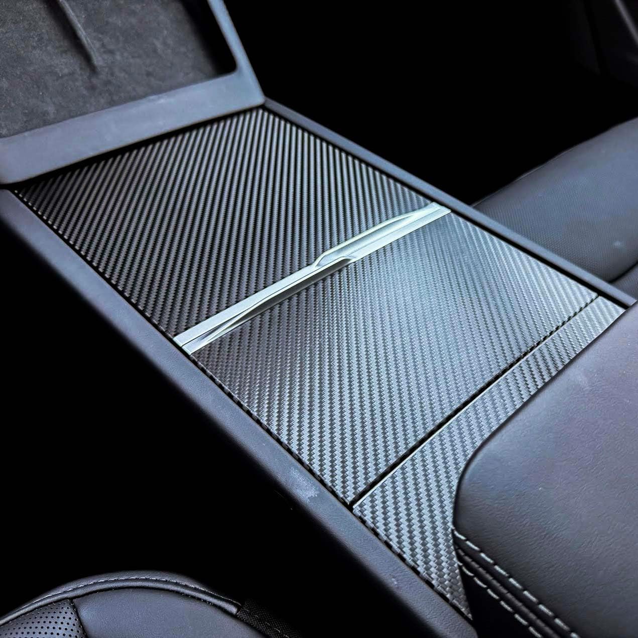 Tesla Model 3 / Model Y Center Console Wrap - Carbon Fiber (2025-2026)