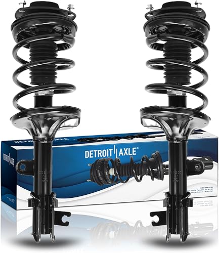 Miniatura 45 de Detroit Axle - 2 puntales delanteros para Chevrolet Aveo Aveo5 Pontiac G3 Wave, 2 puntales con suspensión de reemplazo de montaje de resorte