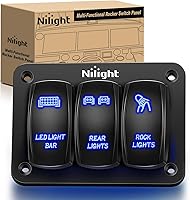 Vista 13 de Nilight 90104B - Barra de luz LED trasera láser de aluminio de 2 velocidades con interruptor basculante a palanca precableado de encendido y apagado