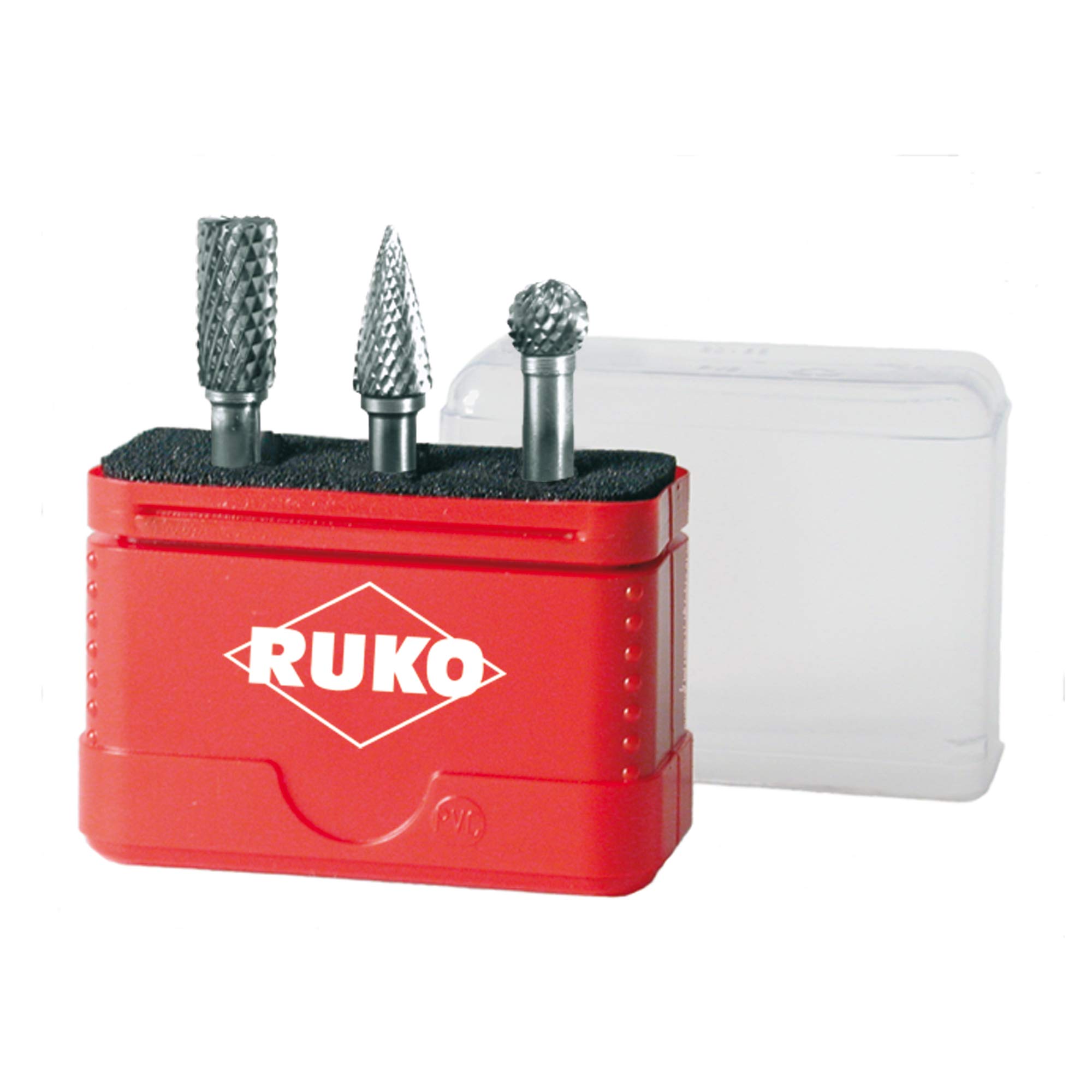 Ruko 116113 kurz Druckluftschleifer Set, Rot