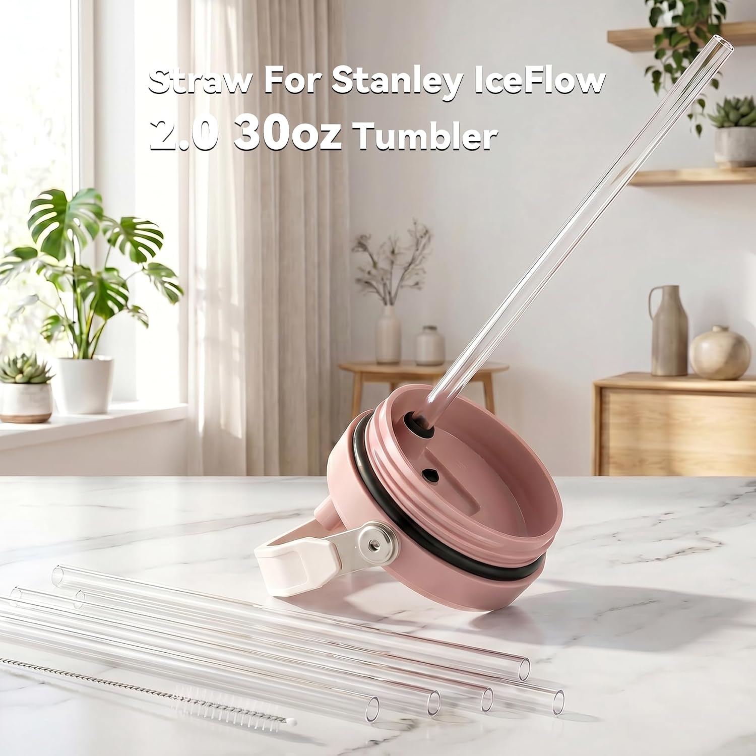 Replacement Straws for Stanley IceFlow 30 oz 2.0 Tumbler, 9.5 mm