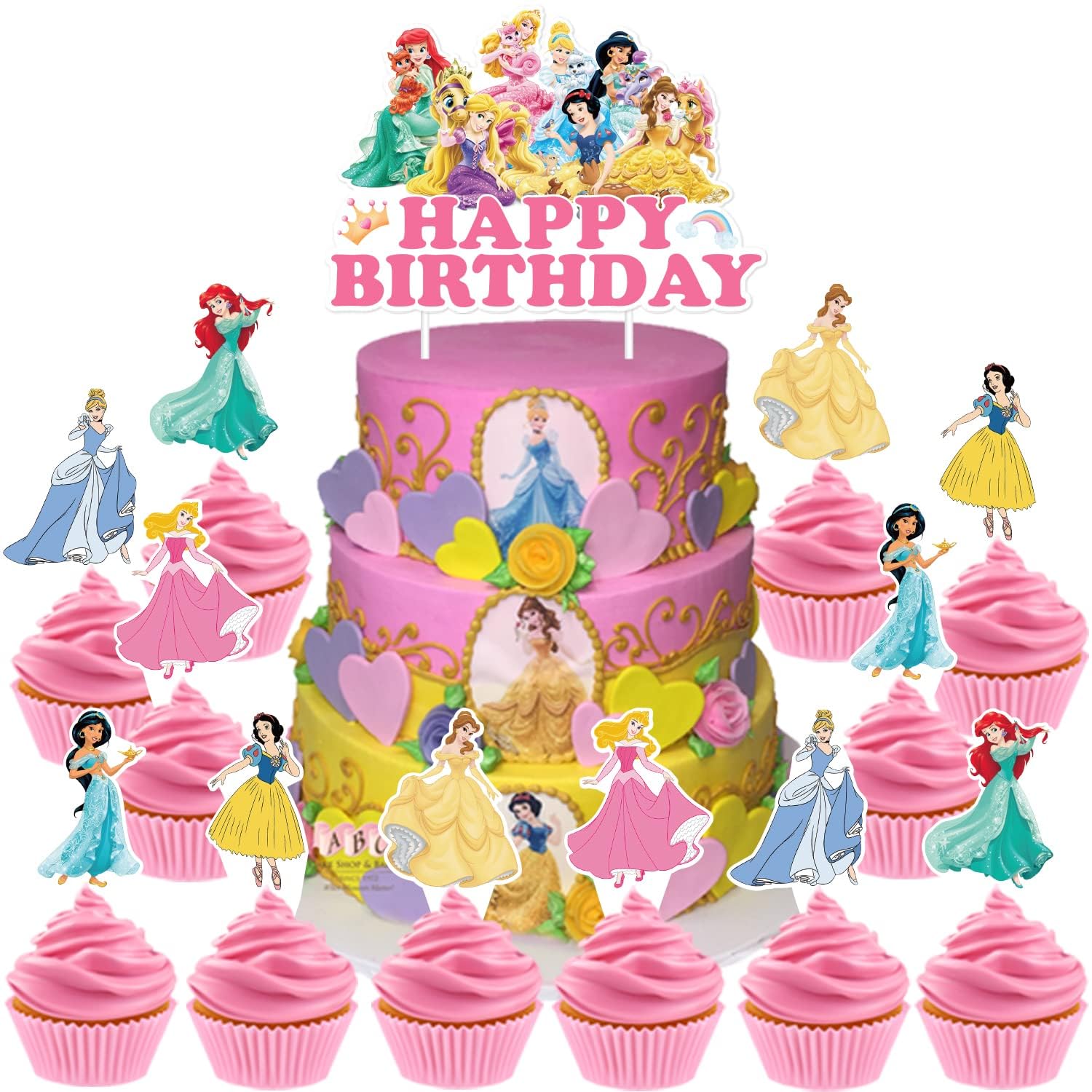 Cake Decorations 13 Pieces Party Decorations Supplies Happy Birthday Cake Decoration Cartoon Character Cake Decorations Set for Fans Kids Birthday Party