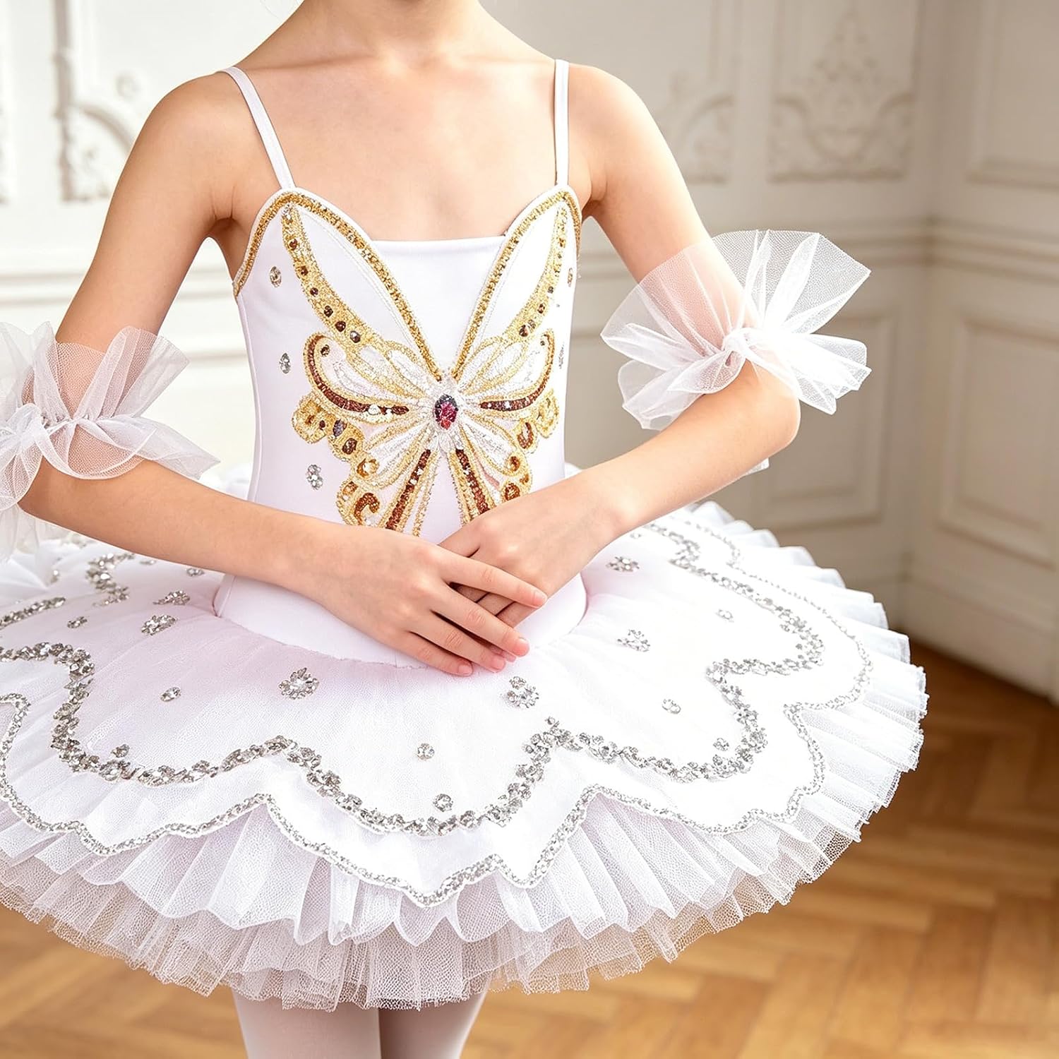 Girls Ballet Dance Dress Ballerina Tutu for Figure Skating Dancing Beginner Performer Class Apparel