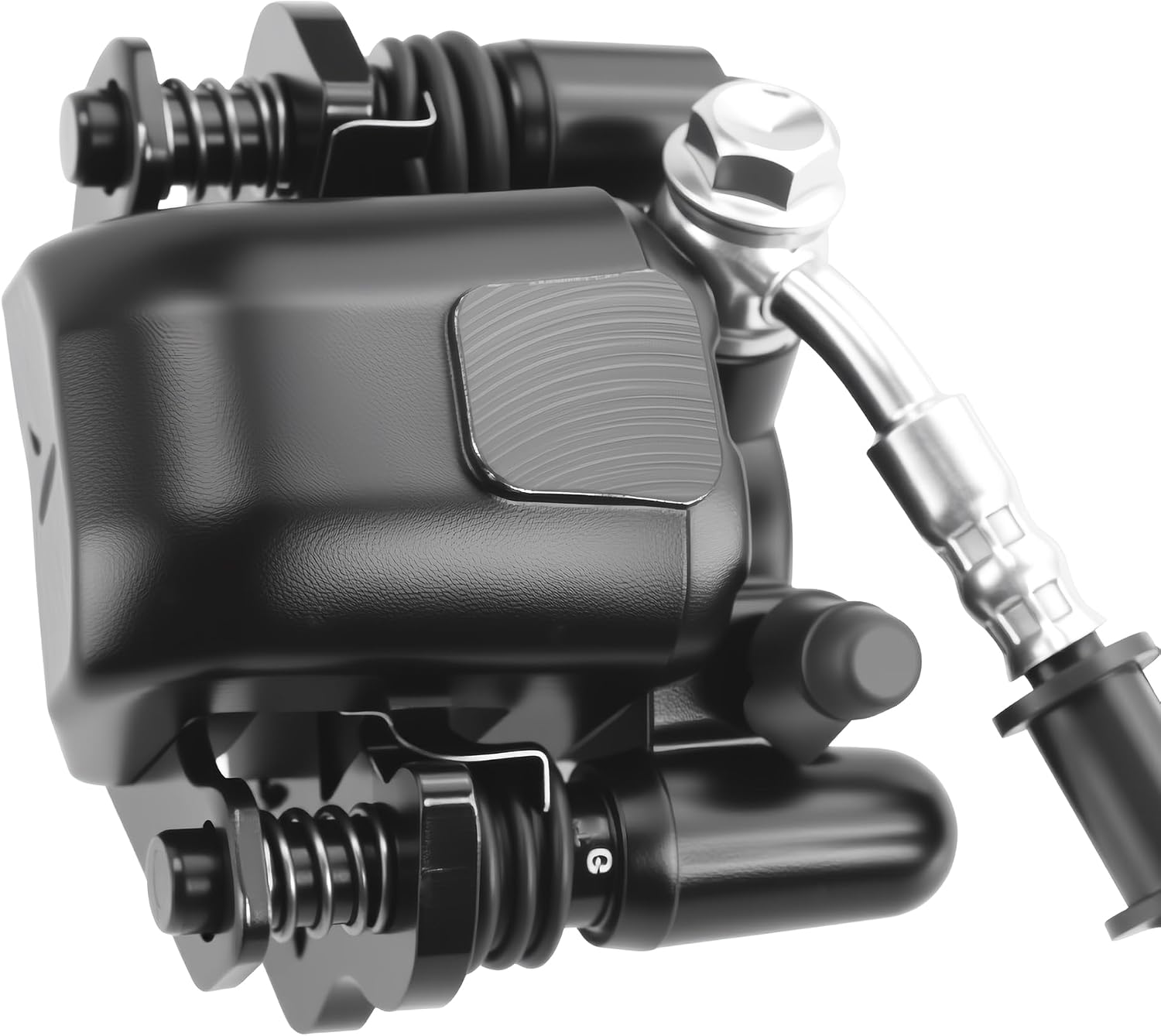 PRO BAT Mini ATV Hydraulic Brake Kit with Master Cylinder Caliper for 50cc 70cc 90cc 110cc 125cc Mini Kids ATV Quad Buggy Four Wheeler Silver&Black