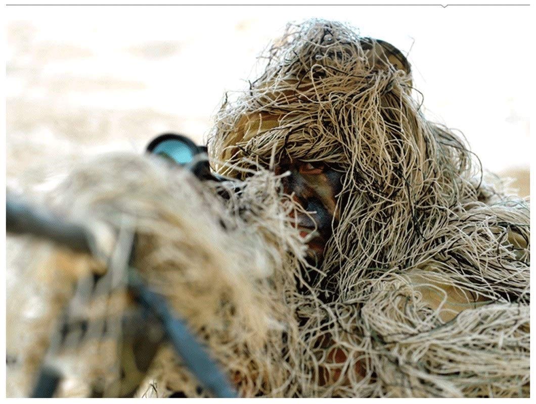 5x Camouflage Clothes Haired Yowie Ghillie Suit Train Hunting CS